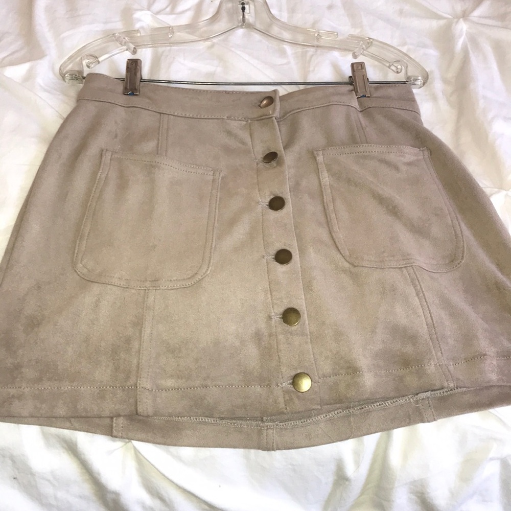 Suede skirt